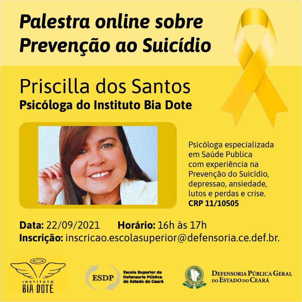 Palestra Online sobre Prevenção ao Suicídio
