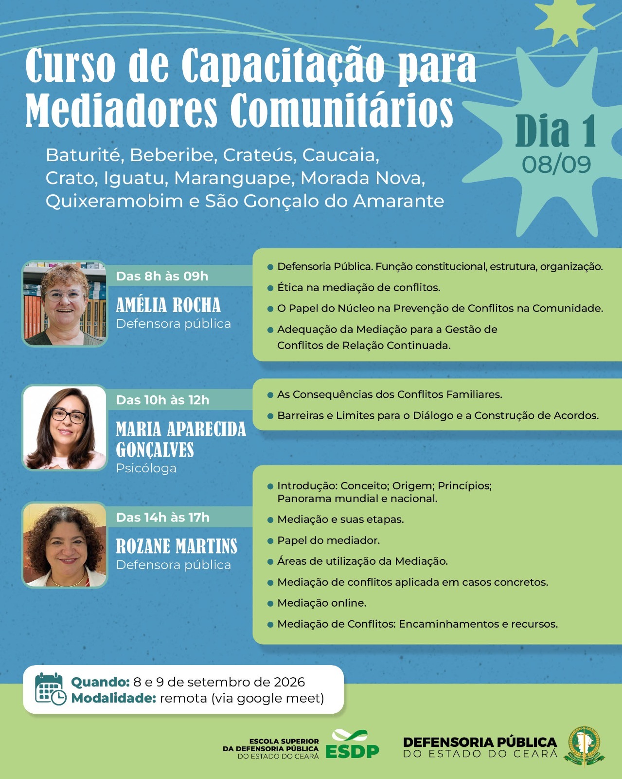 Curso de Capacitação para Mediadores Comunitários